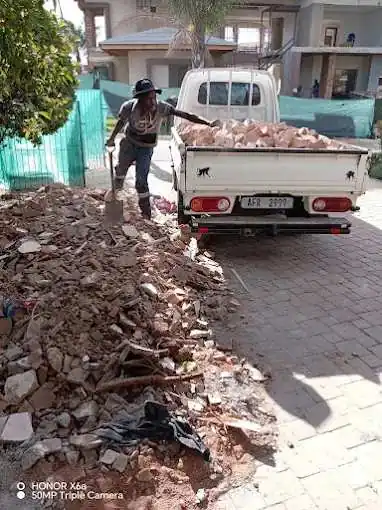 Team loading garden waste, rubble removal Pretoria East